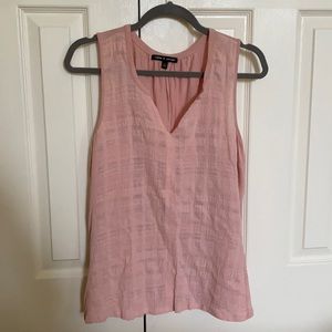 Pink V neck tank top